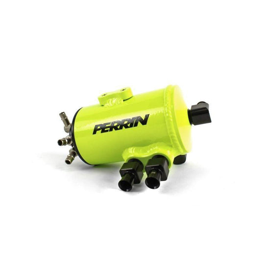 Perrin [08-14 WRX, 04-20 STI] Neon Yellow Air Oil Separator with Top Mount Intercooler | PSP-ENG-606NY