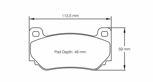PAGID Racing Pagid Racing 4349 RSL1 Compound Brake Pads 4349-RSL1