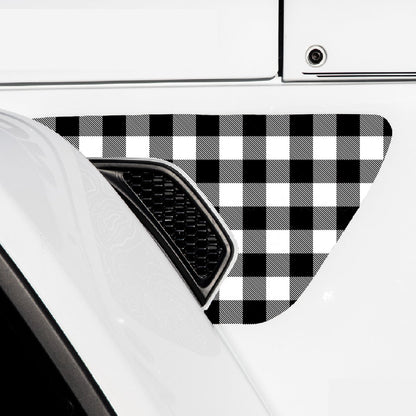 Fender Vent Decal Set | Plaid - fits Wrangler JL & Gladiator JT