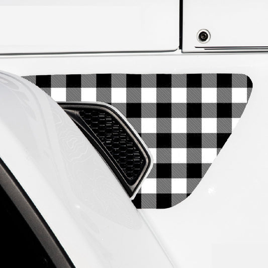 Fender Vent Decal Set | Plaid - fits Wrangler JL & Gladiator JT