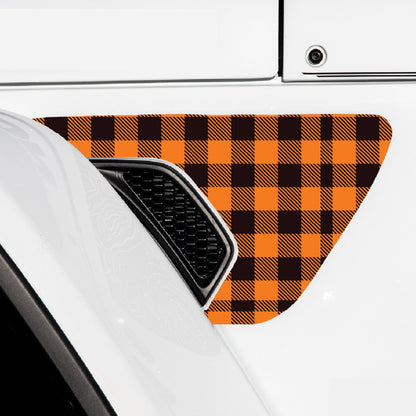 Fender Vent Decal Set | Plaid - fits Wrangler JL & Gladiator JT