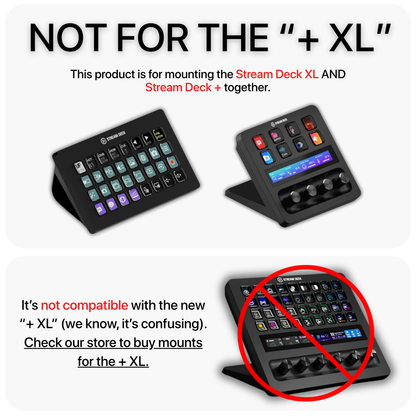 Stream Deck XL and Plus Combo Console Mount