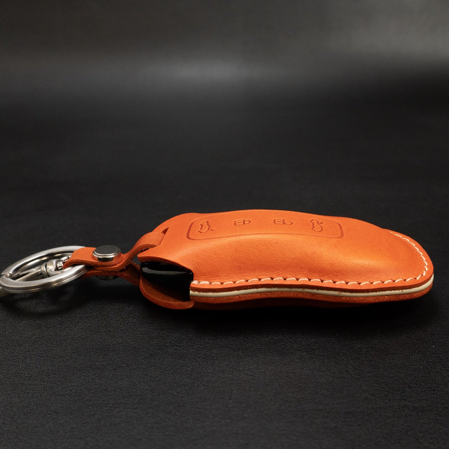 Leather Key Fob Cover for Porsche [04] Macan EV