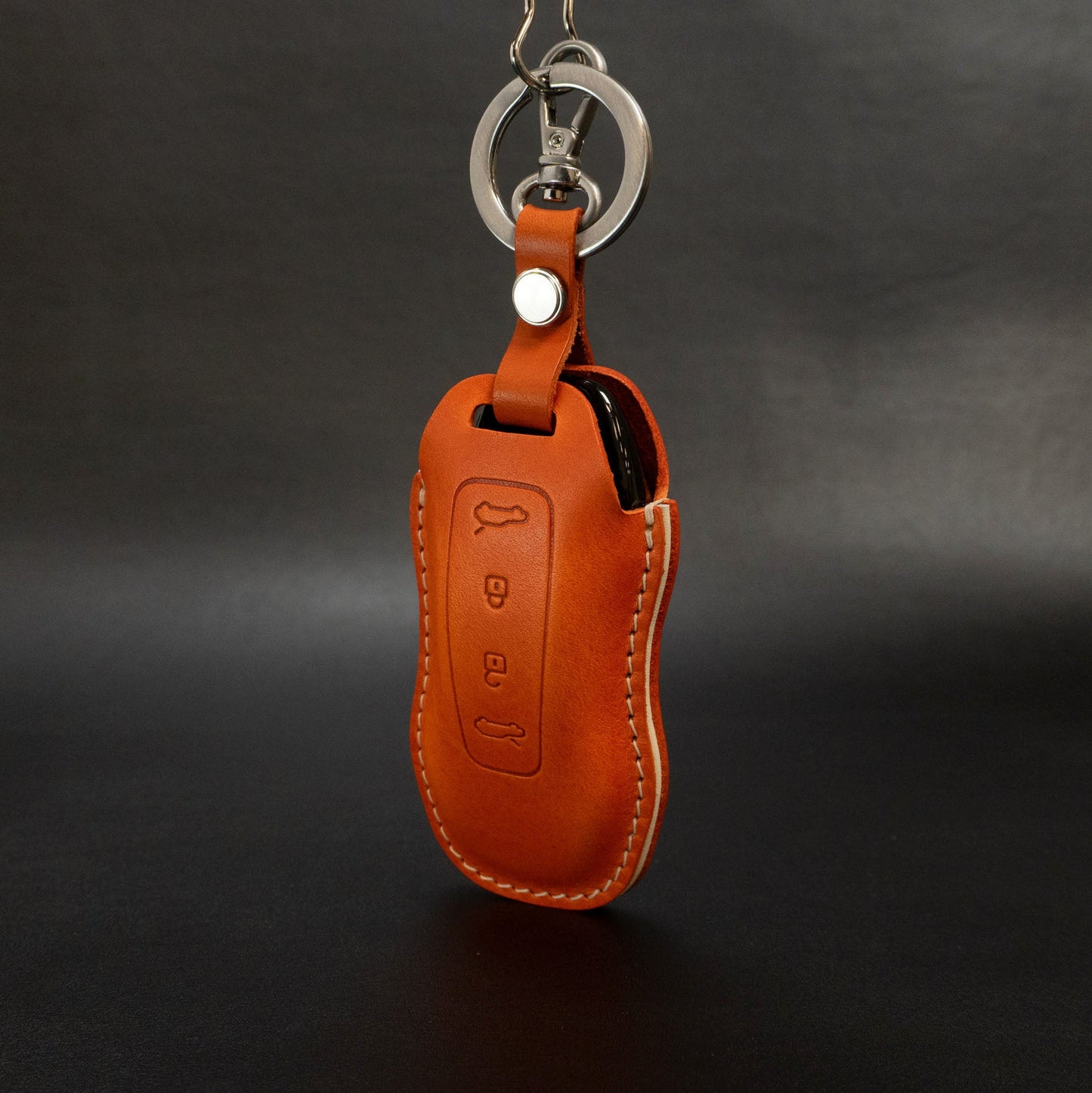 Leather Key Fob Cover for Porsche [04] Macan EV
