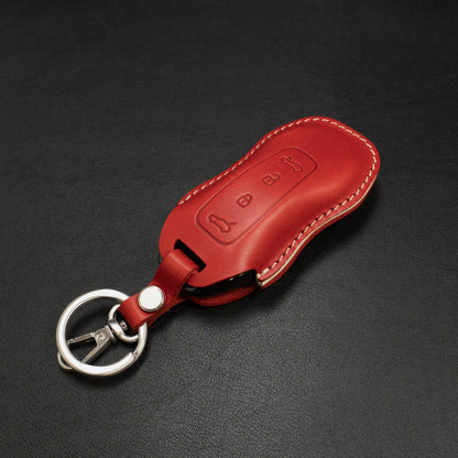 Leather Key Fob Cover for Porsche [04] Macan EV