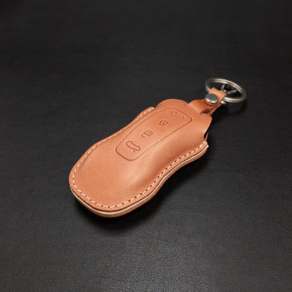 Leather Key Fob Cover for Porsche [04] Macan EV