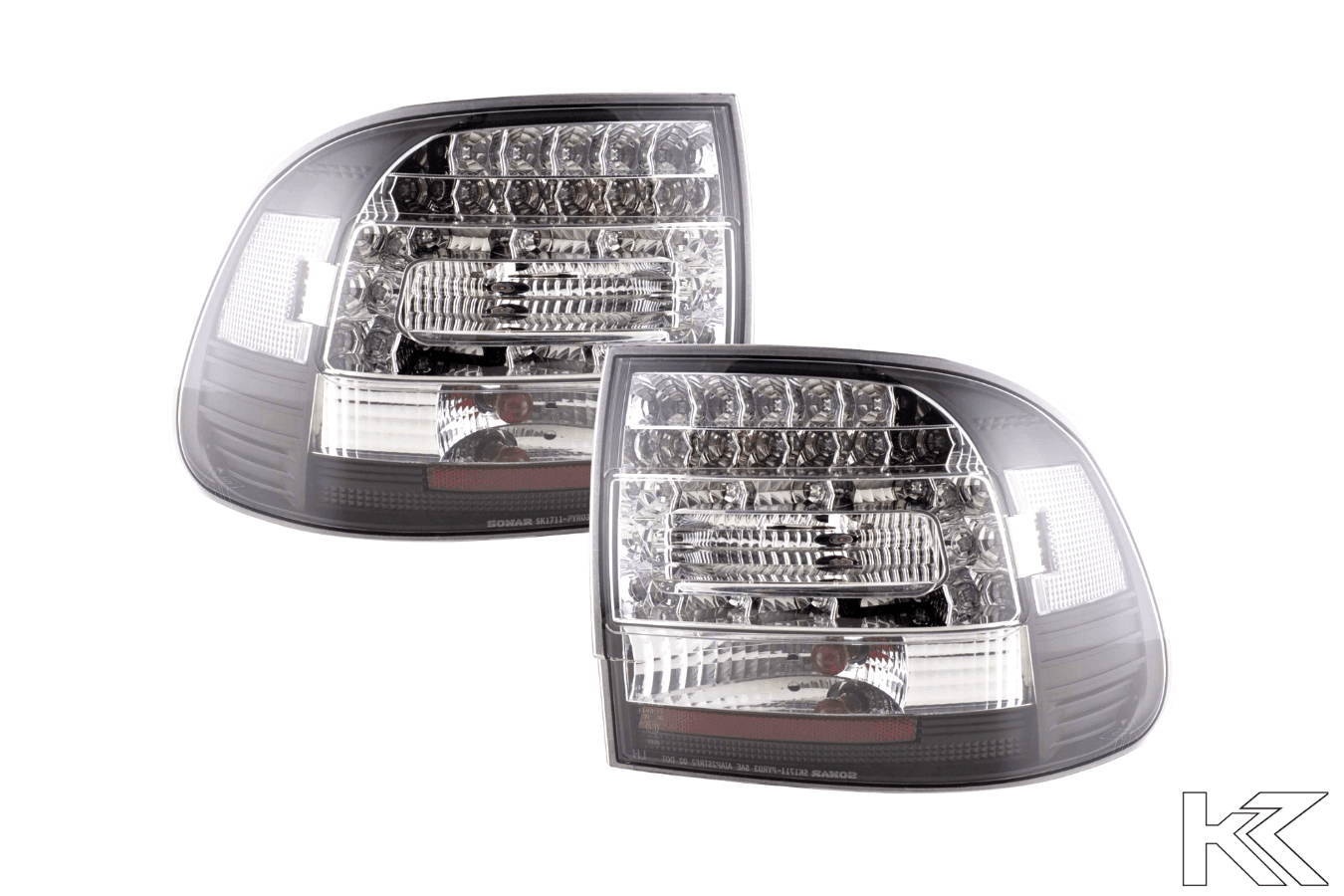 Porsche Cayenne Type (9PA) Black/Clear LED Taillights(2002-2006)