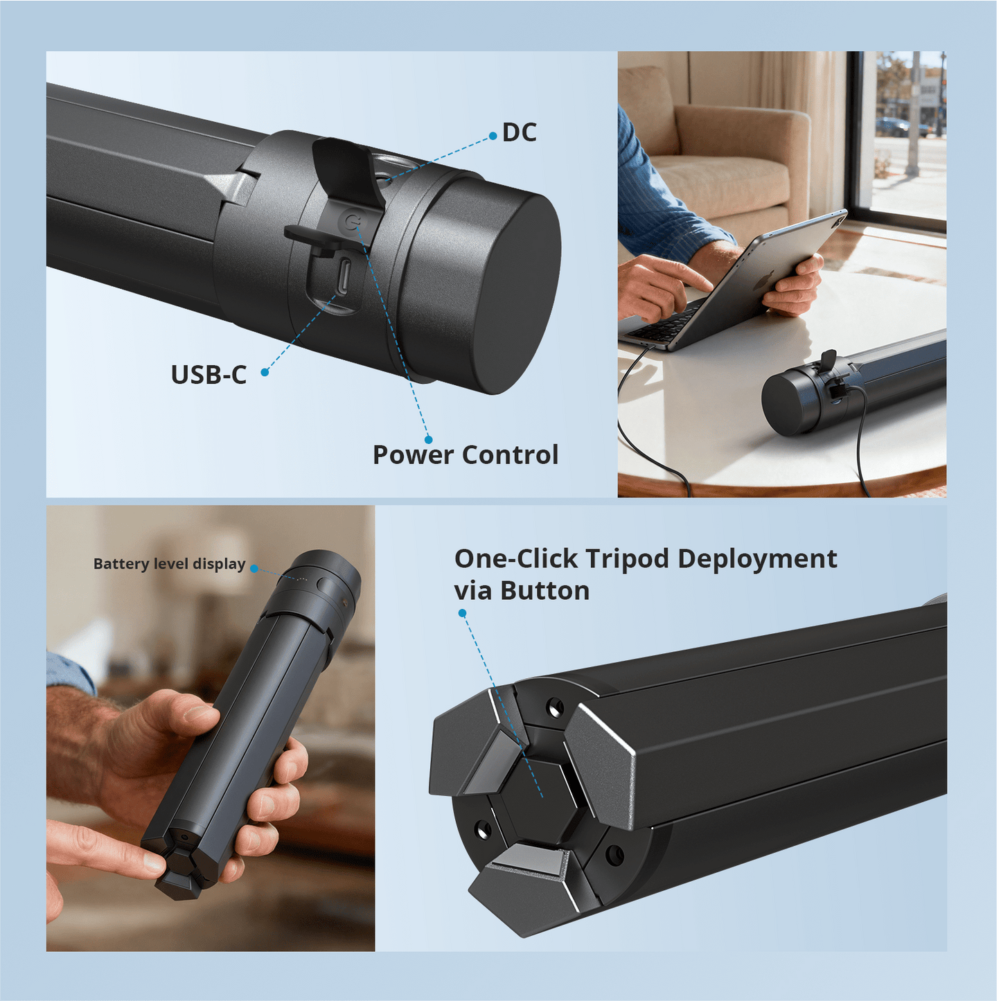 Portable Power Bank & Battery Pack for Starlink Mini | 45000mAh Battery Tripod Stand