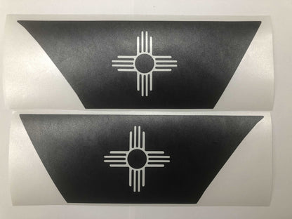 Premium Cast Matte Black Vinyl Flag Decals for Wrangler JL and Gladiator Fender Ventsx2