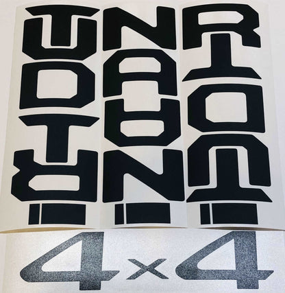 Premium Cast Matte Black Vinyl Decal Letter Inlays for 2007-2026 Tundra Doors