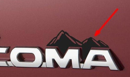 Premium Cast Matte Black Vinyl Decal Mountains for 2005-2015 Tacoma