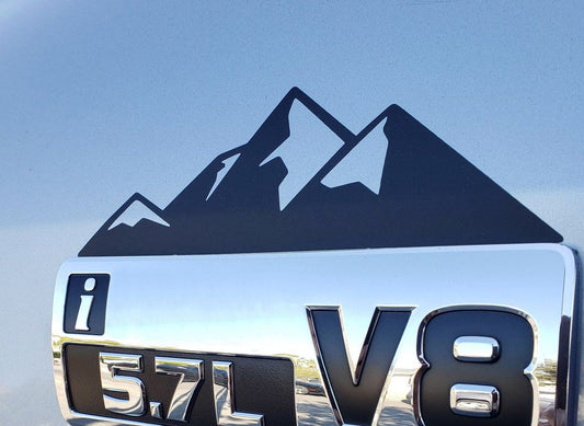 Premium Cast Matte Black Vinyl Decal Mountains for 2014-2021 Tundra Fenders