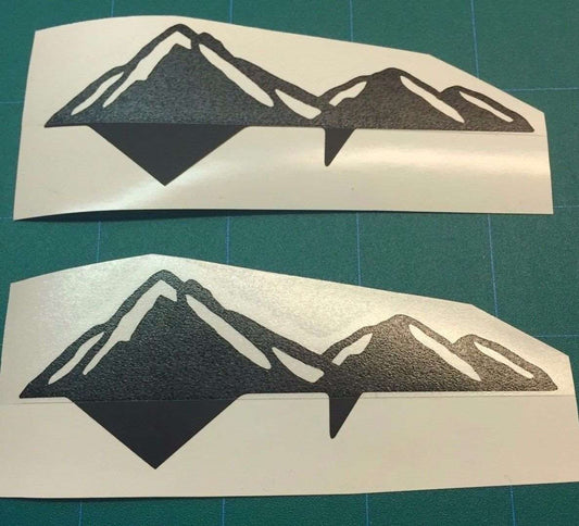 Premium Cast Matte Black Vinyl Decal Mountains for 2016-2026 Tacoma Doors