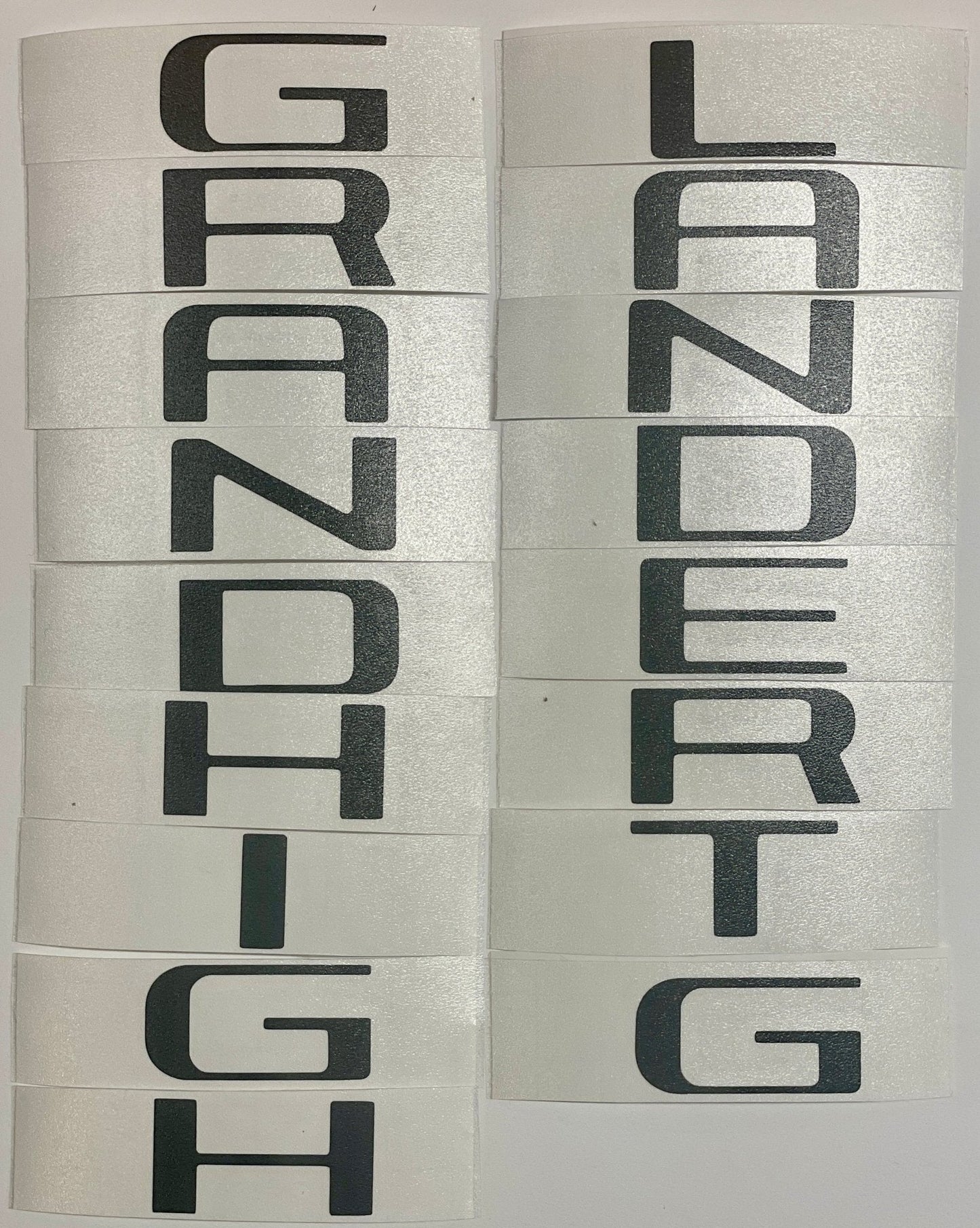 Premium Cast Vinyl Decal Letter Inlays for 2024-2026 Grand Highlander Liftgate