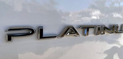 Premium Cast Vinyl Decal Letter Inlays for 2024-2026 Grand Highlander Platinum Emblem