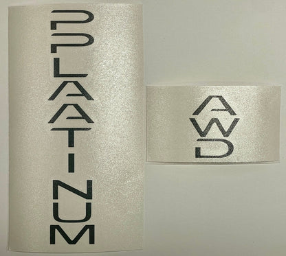 Premium Cast Vinyl Decal Letter Inlays for 2024-2026 Grand Highlander Platinum Emblem