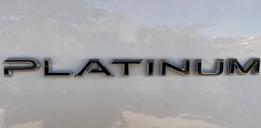 Premium Cast Vinyl Decal Letter Inlays for 2024-2026 Grand Highlander Platinum Emblem