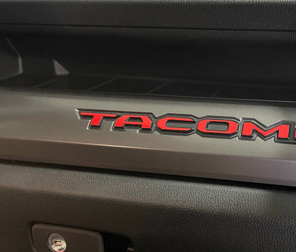 Premium Cast Vinyl Decal Letter Inlays for 2024-2026 Tacoma Dashboard Emblem