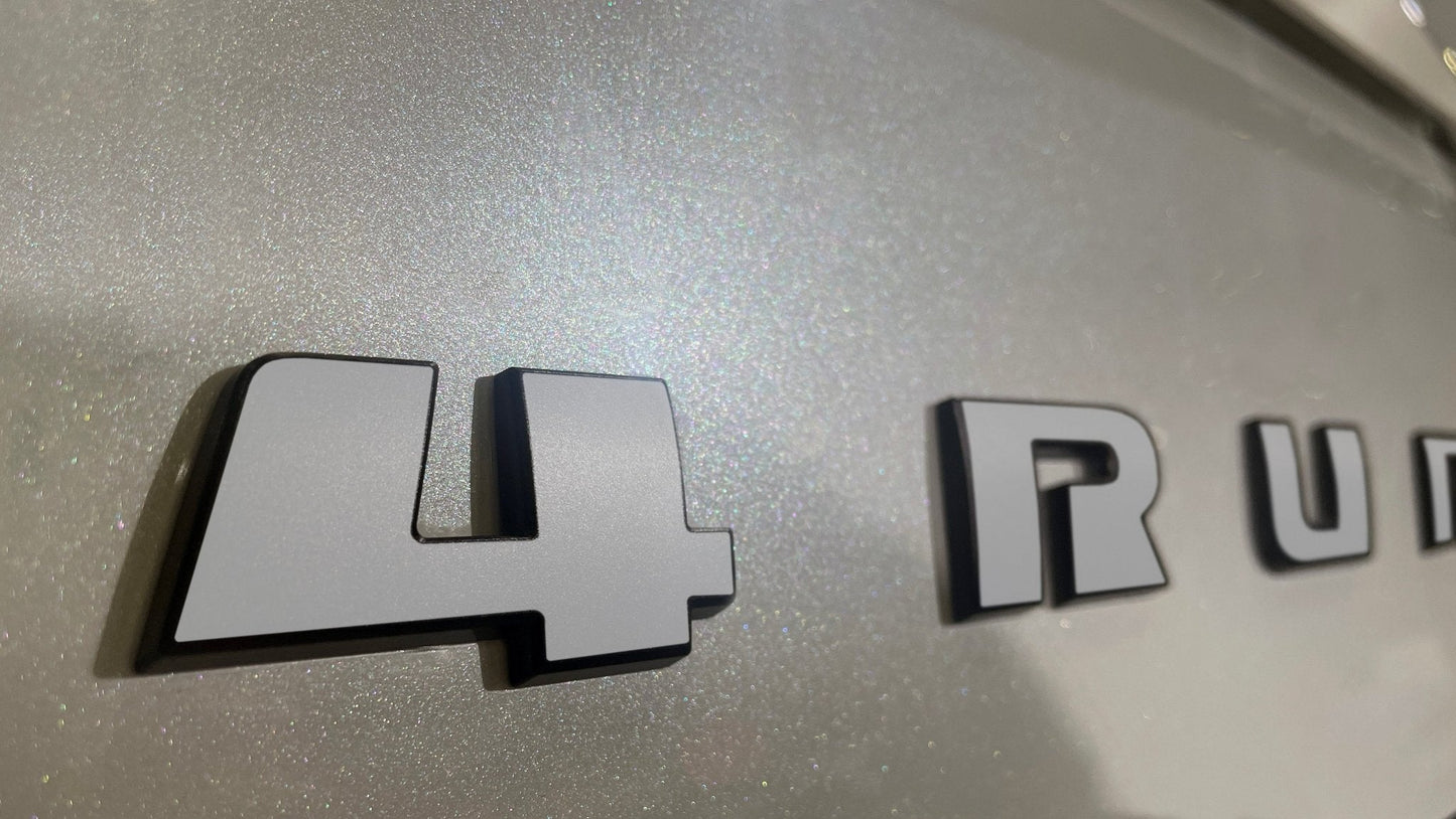 Premium Cast Vinyl Decal Letter Inlays for 2025+ 4Runner Liftgate Emblem