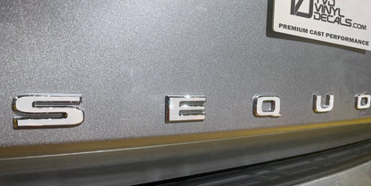 Premium Cast Vinyl Decal Letter Inserts for 2023-2026 Sequoia Liftgate