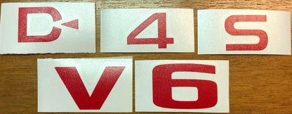 Premium Cast Vinyl Decal Letters for 2016-2023 Tacoma V6 Engine Cover