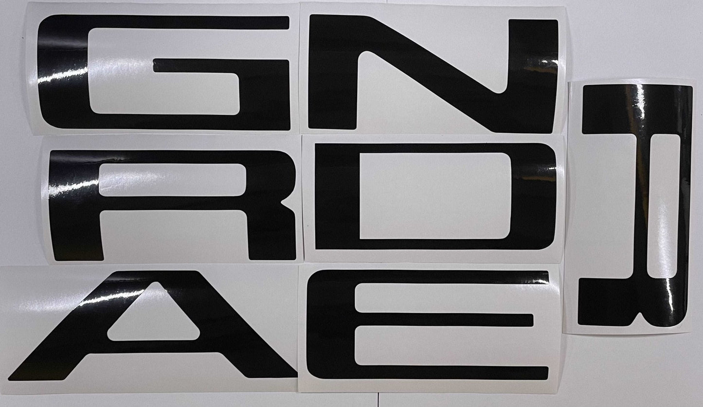Premium Cast Vinyl Decal Letter Inserts for 2019-2026 Ranger Tailgate