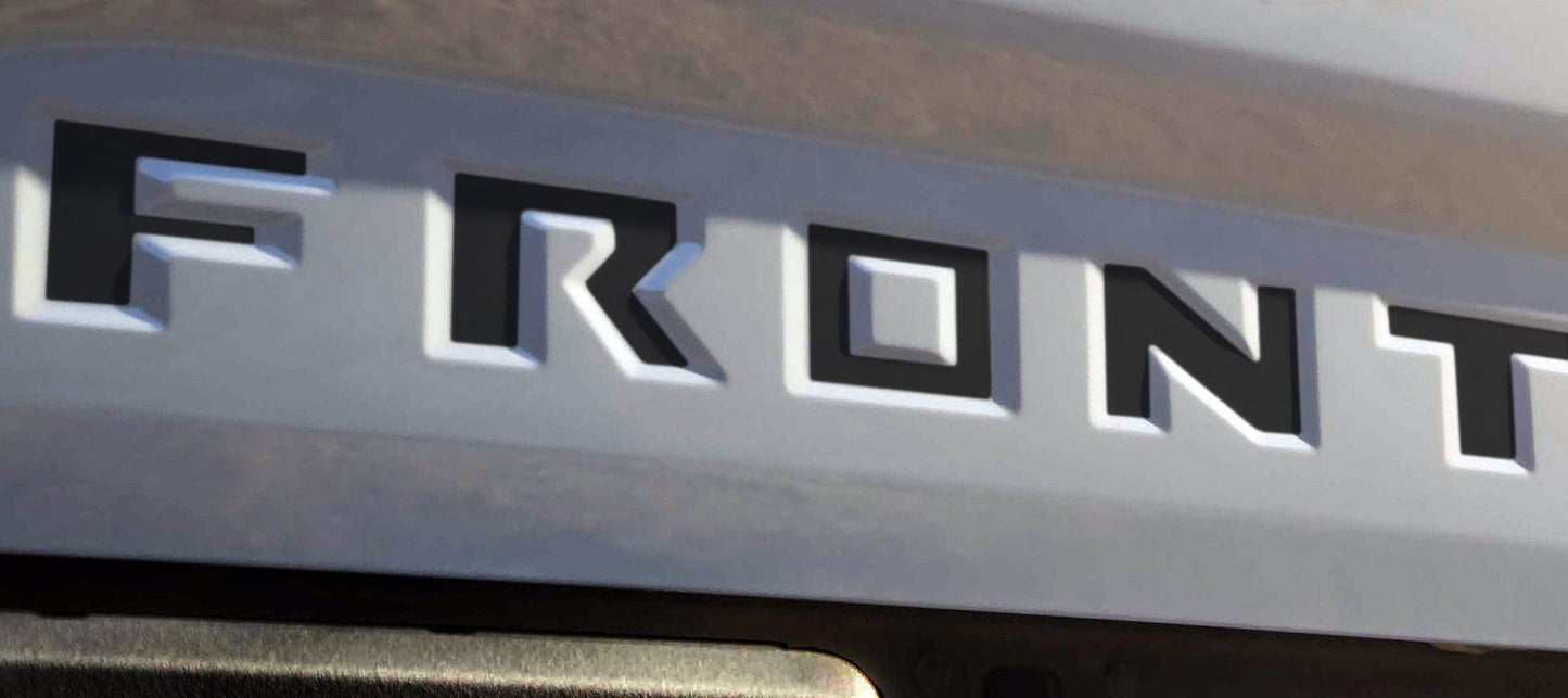 Premium Cast Vinyl Decal Letter Inserts for 2022-2025 Frontier Tailgate