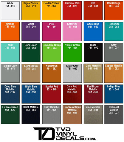 Premium Cast Vinyl Decal Letter Inlays for 2005-2015 Tacoma Door and Tailgate Emblems