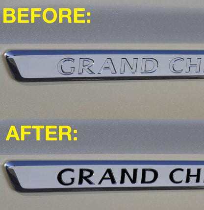 Premium Cast Vinyl Decal Letter Inserts for 2011-2013 Grand Cherokee