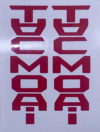 Premium Cast Vinyl Decal Letter Inserts for 2016-2023 Tacoma Glovebox