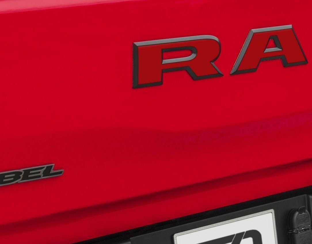Premium Cast Vinyl Decal Letter Inlays for 2019-2024 RAM 1500 Rebel Tailgate
