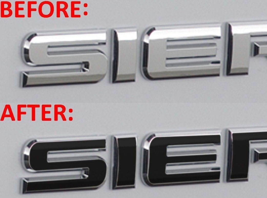Premium Cast Vinyl Decal Letter Inlays for 2019-2026 SIERRA Doors and Tailgate