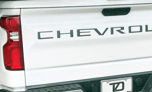 Premium Cast Vinyl Decal Letter Inserts for 2019-2026 Silverado Tailgate