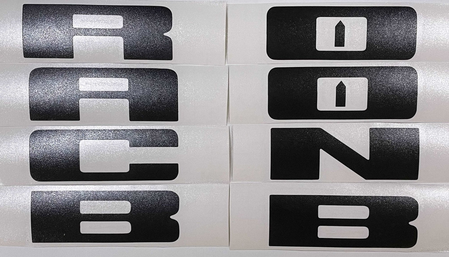 Premium Cast Vinyl Decal Letter Inlays for 2020-2026 Bronco/Bronco Sport Grille