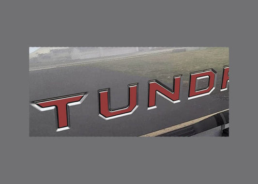 Premium Cast Vinyl Decal Letter Inlays for 2022-2026 Tundra Raised Tailgate Letters