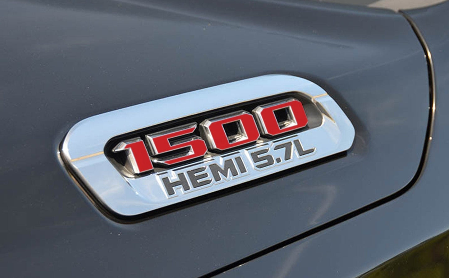 Premium Cast Vinyl Decal Number Inlays for 2019-2026 RAM 1500 Hood x2