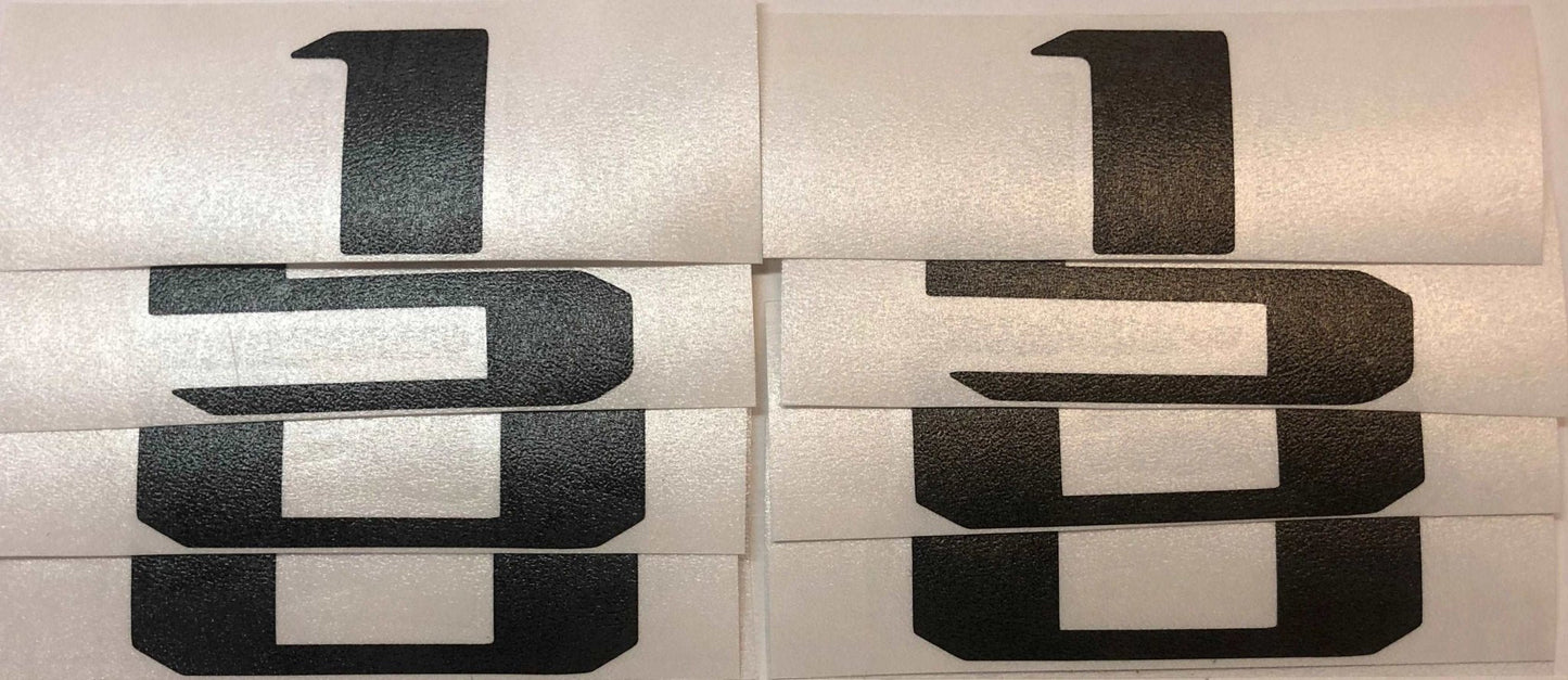 Premium Cast Vinyl Decal Number Inlays for 2019-2026 RAM 1500 Hood x2