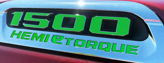 Premium Cast Vinyl Decal Number Inlays for 2021-2026 RAM 1500 HEMI eTorque Hood x2