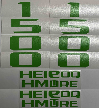 Premium Cast Vinyl Decal Number Inlays for 2021-2026 RAM 1500 HEMI eTorque Hood x2