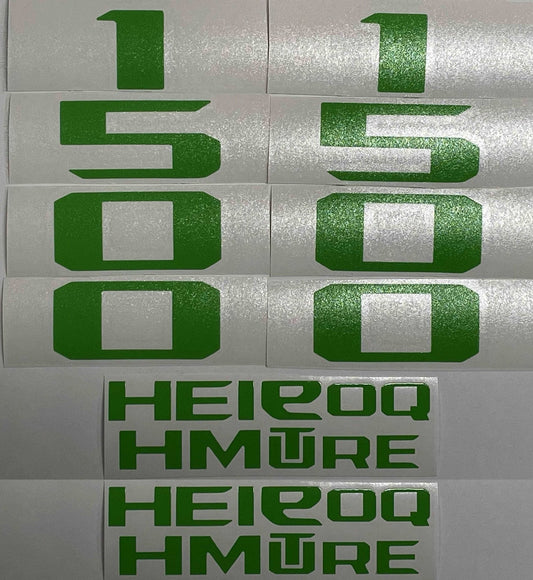 Premium Cast Vinyl Decal Number Inlays for 2021-2026 RAM 1500 HEMI eTorque Hood x2