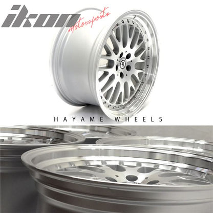 SALE! 15x8 Hayame Wheel Rims Silver Face Machine Lip 4x100 x4