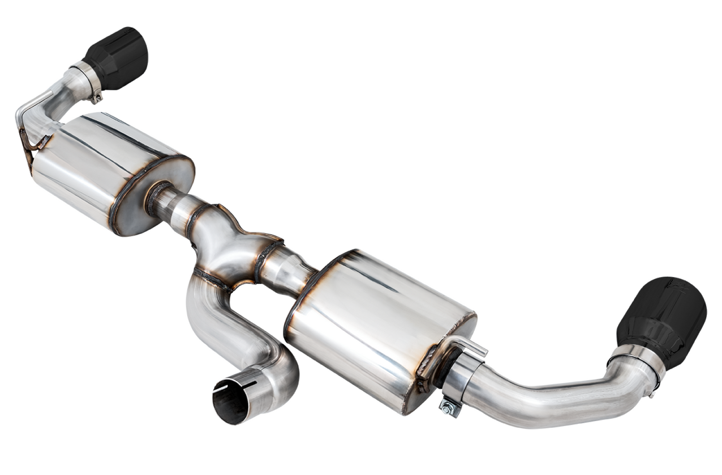 AWE Tuning Tread Edition Axleback Dual Exhaust for Jeep JL/JLU 3.6L/2.0T - Diamond Black Tips 3015-33001