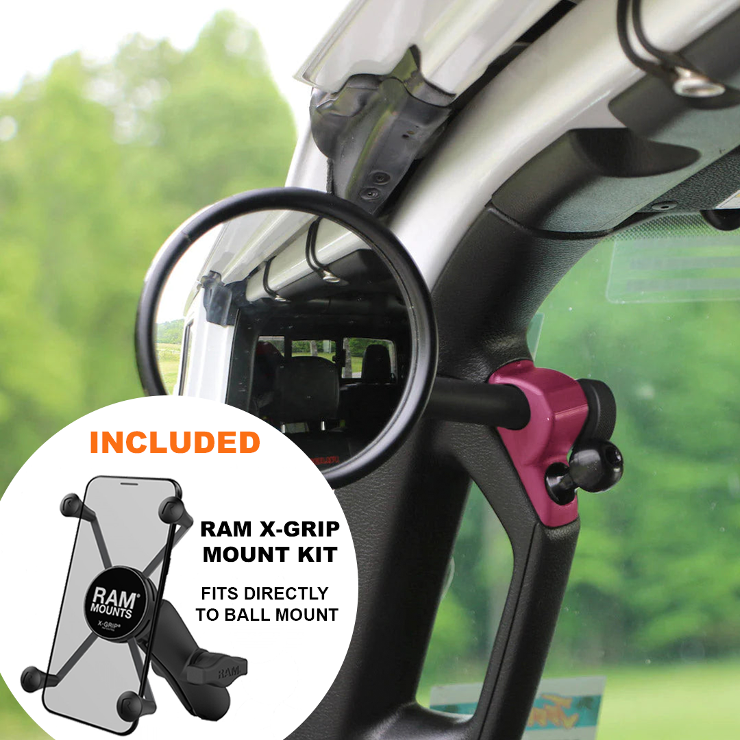A-PILLAR SIDE MIRRORS FOR 2018 - 2023 JEEP WRANGLER JL & GLADIATOR - CMM OFFROAD