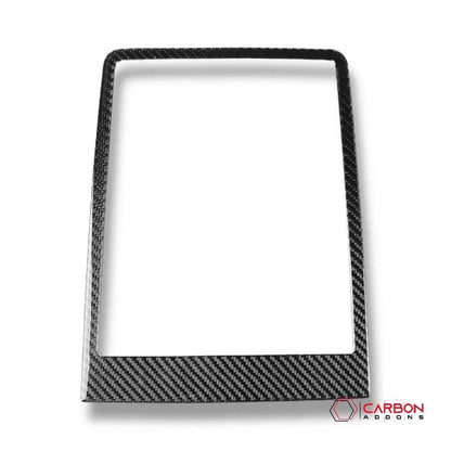 Real Carbon Fiber Center Console Dashboard Storage Trim Overlay | 2015-2020 F150