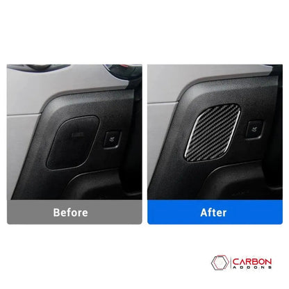 Real Carbon Fiber Driver Side Dash Trim Overlay for Mustang 2015-2023