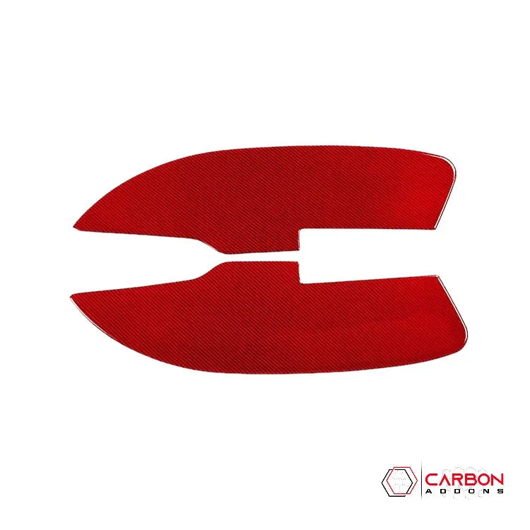 Real Carbon Fiber Interior Door Panel Overlay For 2015-2023 Dodge Challenger