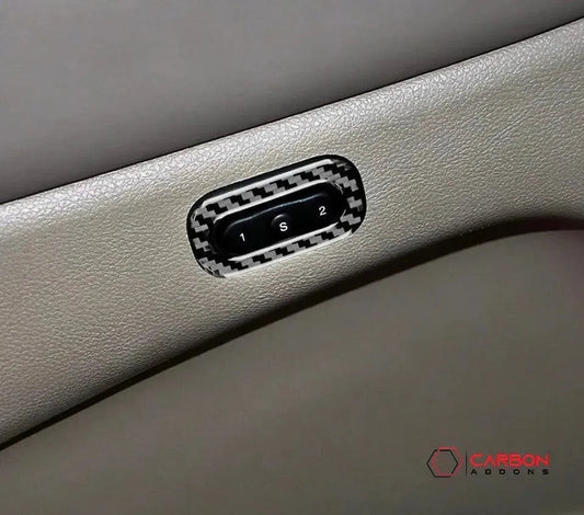 Real Carbon Fiber Memory Seat Trim Overlay for 2011-2020 Dodge Durango