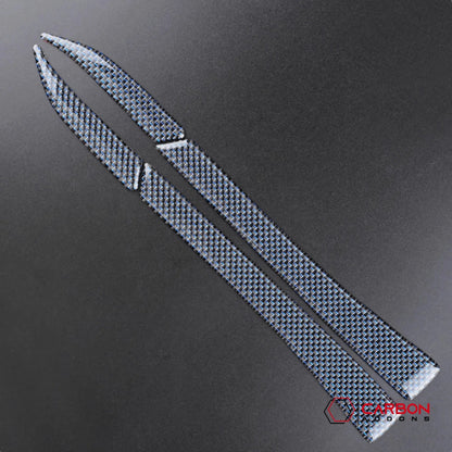 Carbon Fiber Rear View Mirror Trim Overlay For Mustang 2015-2023