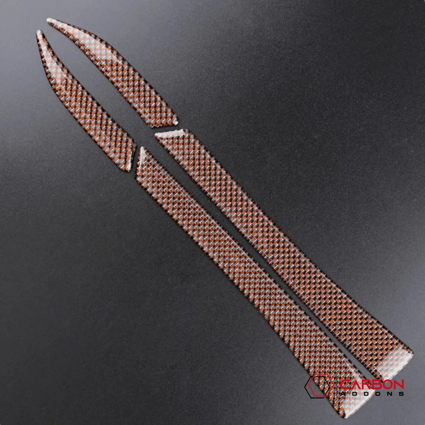 Carbon Fiber Rear View Mirror Trim Overlay For Mustang 2015-2023