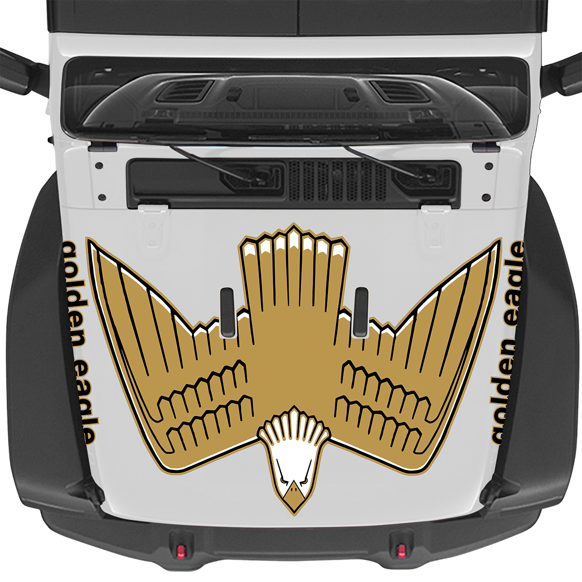 Retro Golden Eagle Graphics Set
